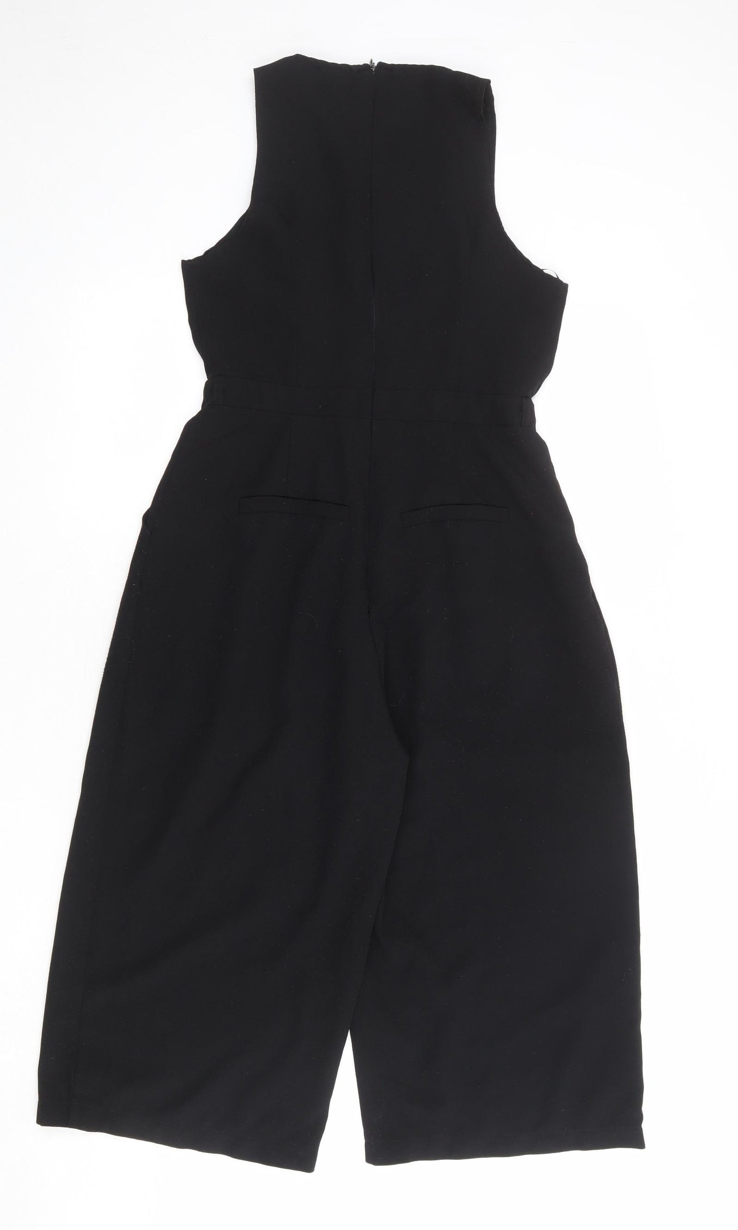 Cameo Rose Womens Black Polyester Jumpsuit One-Piece Size 10 Zip