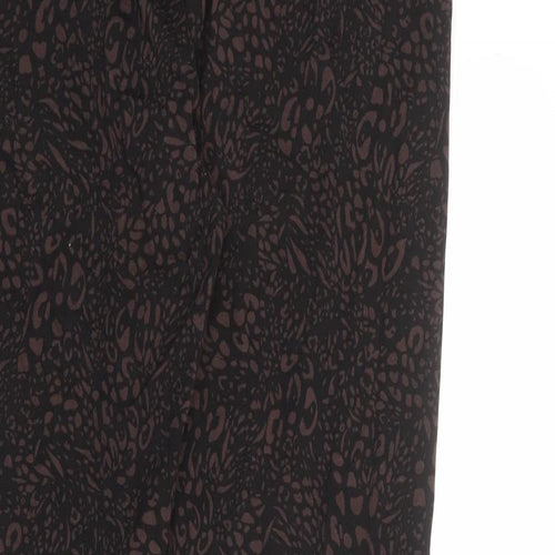 Marks and Spencer Womens Black Geometric Cotton Jogger Leggings Size 18