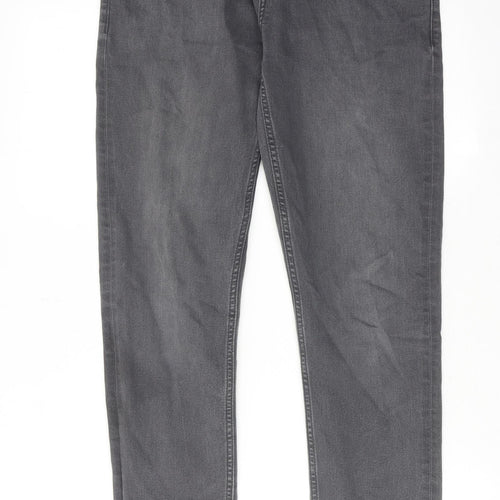 NEXT Boys Grey Cotton Skinny Jeans Size 16 Years Regular Zip