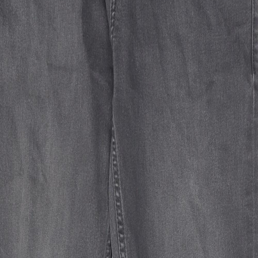 NEXT Boys Grey Cotton Skinny Jeans Size 16 Years Regular Zip