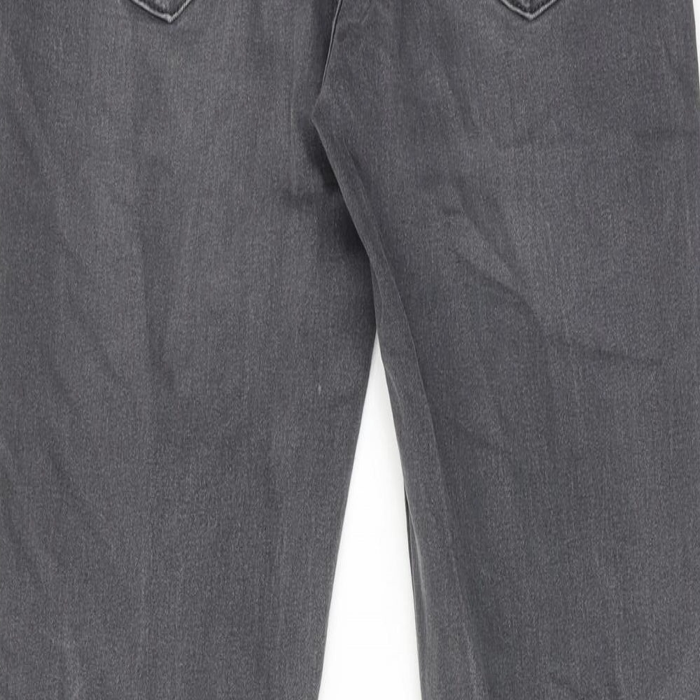 NEXT Boys Grey Cotton Skinny Jeans Size 16 Years Regular Zip
