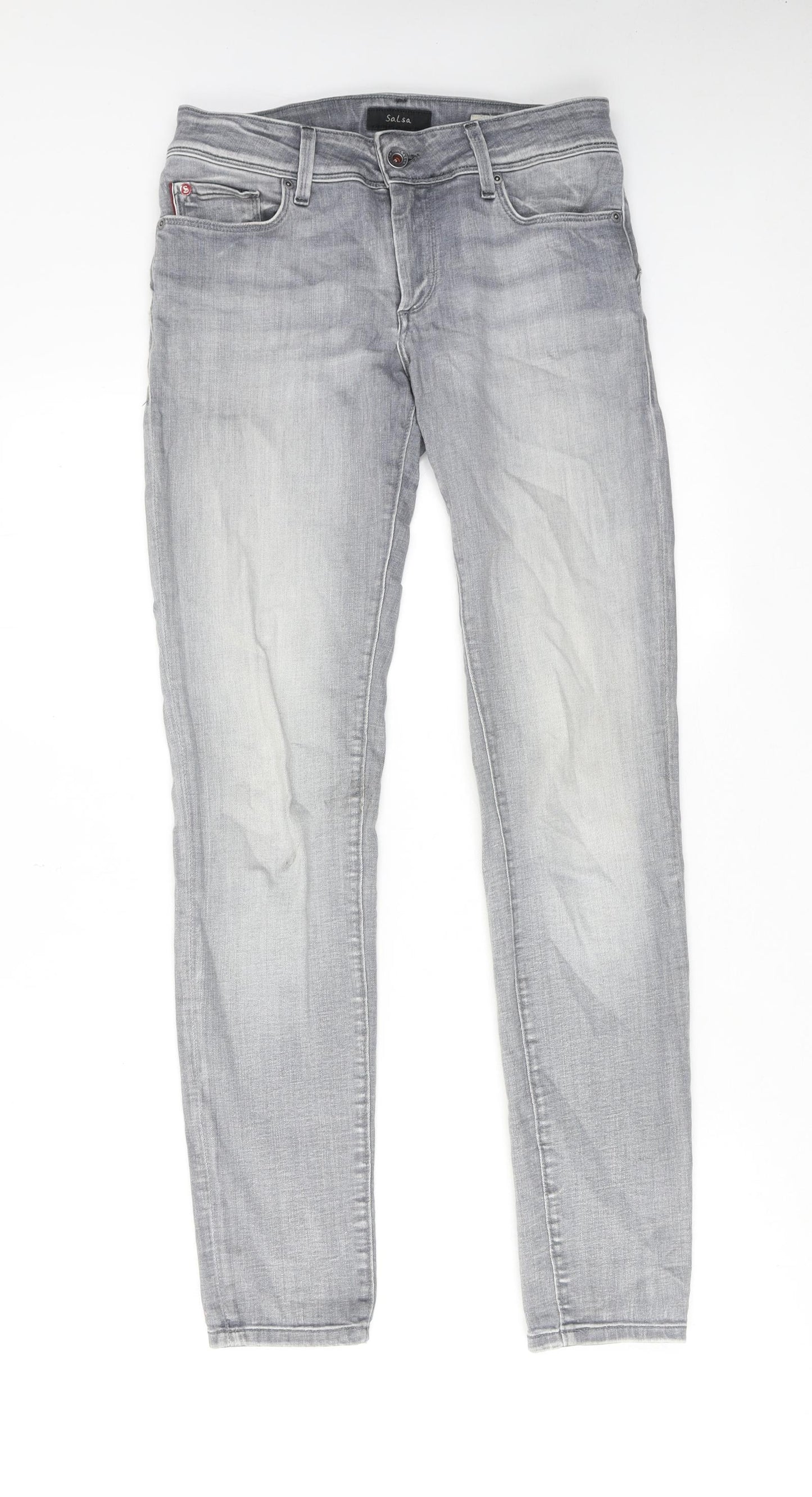 Salsa Womens Grey Cotton Skinny Jeans Size 29 in L30 in Regular Zip
