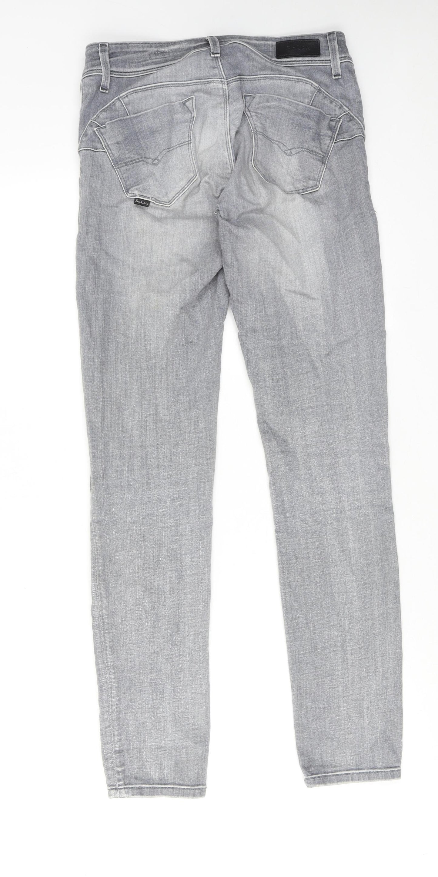 Salsa Womens Grey Cotton Skinny Jeans Size 29 in L30 in Regular Zip