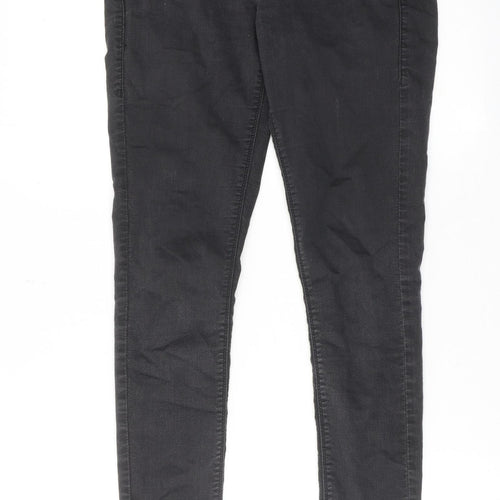 Topshop Womens Black Cotton Skinny Jeans Size 28 in L28 in Regular Zip