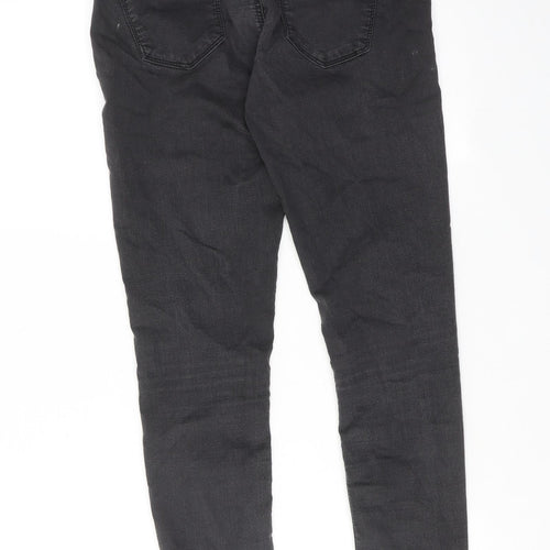 Topshop Womens Black Cotton Skinny Jeans Size 28 in L28 in Regular Zip