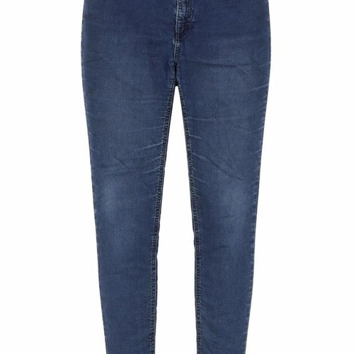 Marks and Spencer Womens Blue Cotton Skinny Jeans Size 10 Regular Zip