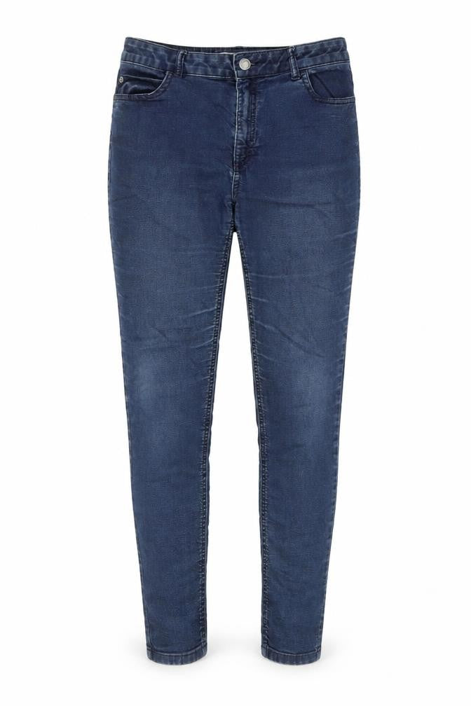 Marks and Spencer Womens Blue Cotton Skinny Jeans Size 10 Regular Zip