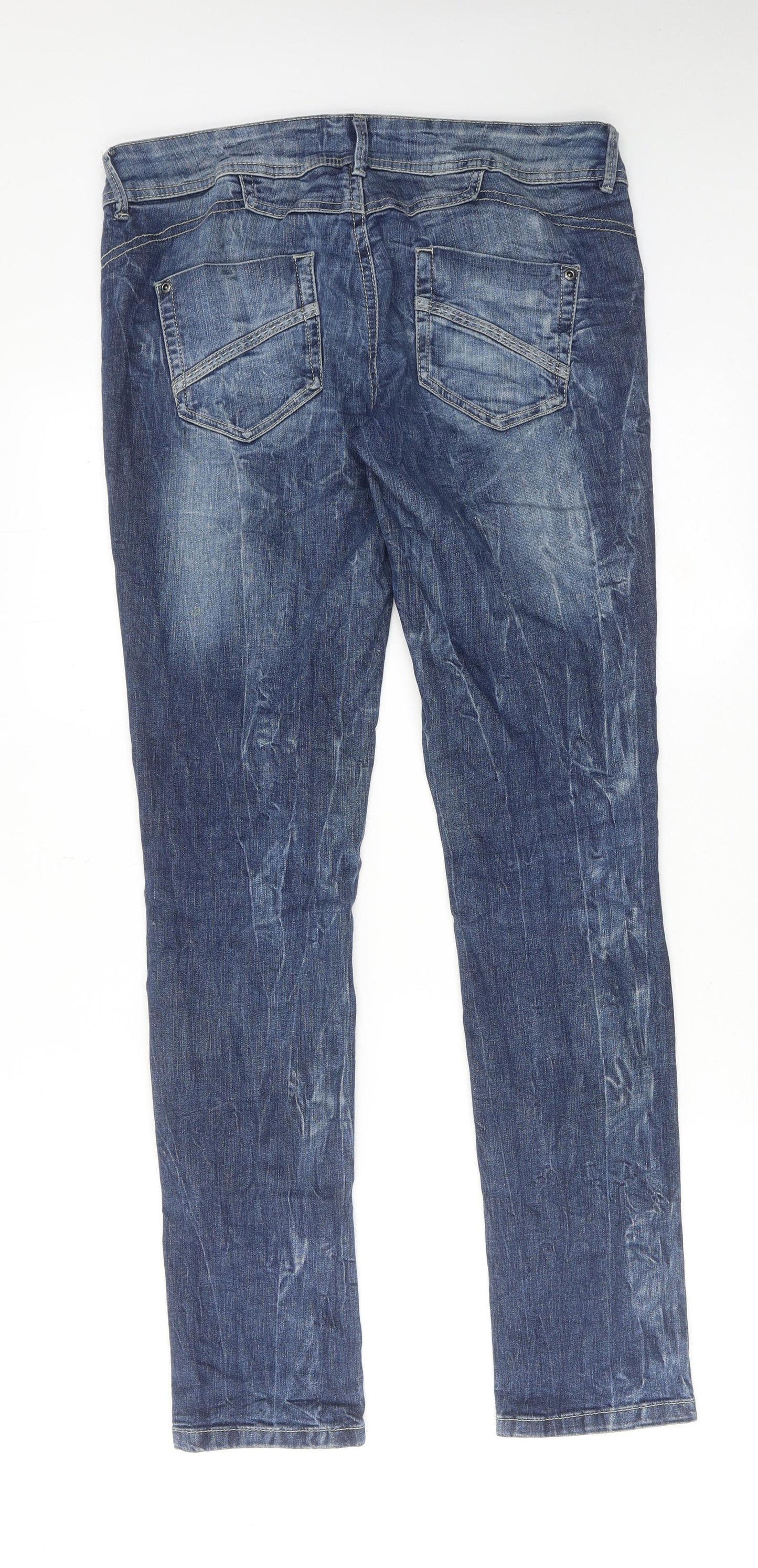 Falmer Heritage Womens Blue Cotton Skinny Jeans Size 10 Regular Zip