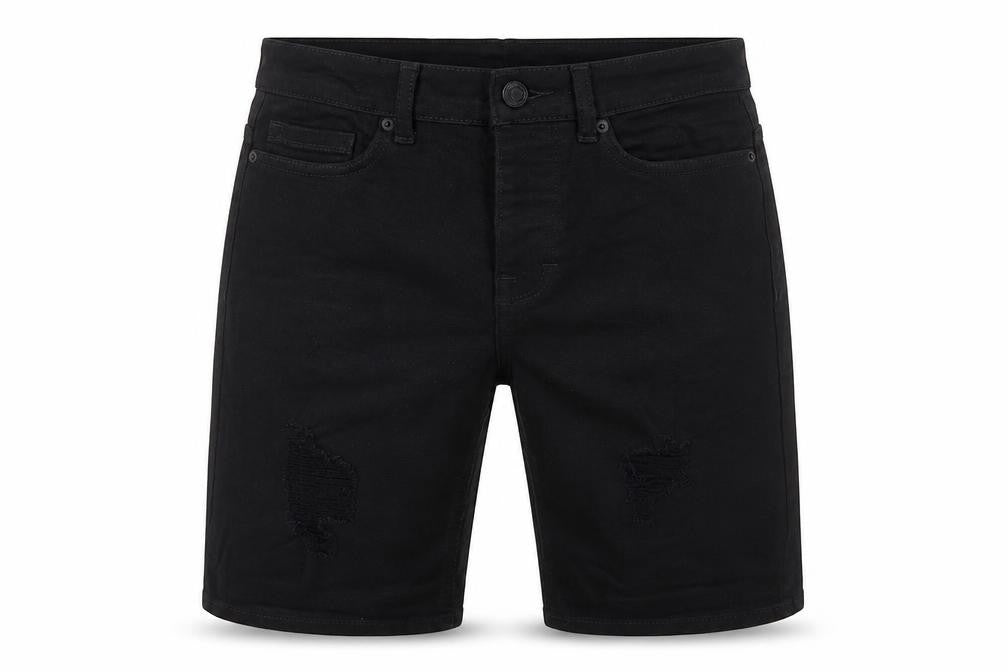 Denim & Co. Mens Black Cotton Bermuda Shorts Size 28 in Regular Zip
