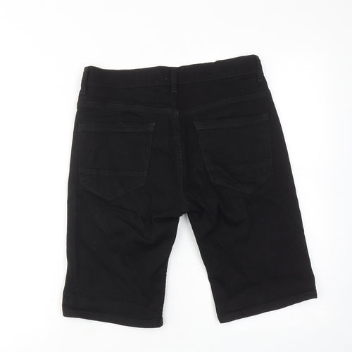 Denim & Co. Mens Black Cotton Bermuda Shorts Size 28 in Regular Zip