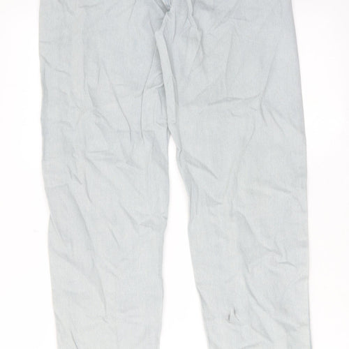 Missguided Womens Blue Cotton Tapered Jeans Size 8 Regular Zip