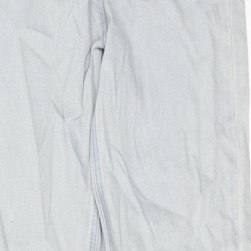 Missguided Womens Blue Cotton Tapered Jeans Size 8 Regular Zip