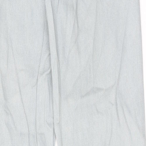 Missguided Womens Blue Cotton Tapered Jeans Size 8 Regular Zip