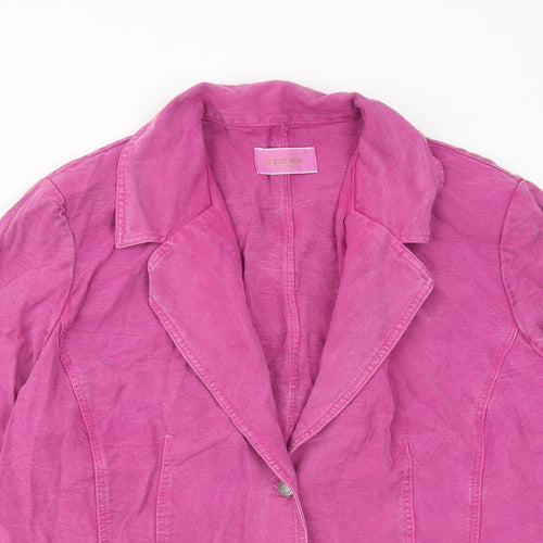 Leisure Wear Womens Purple Jacket Blazer Size 18 Button