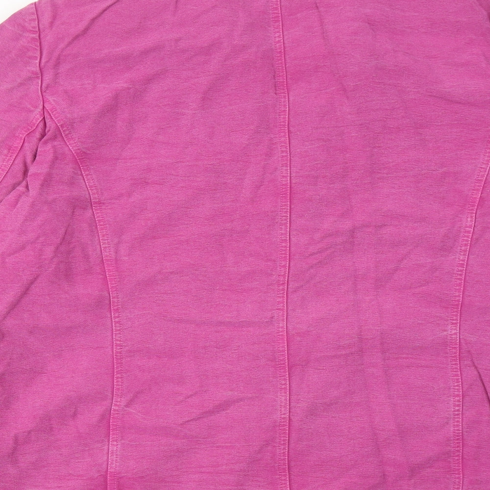 Leisure Wear Womens Purple Jacket Blazer Size 18 Button