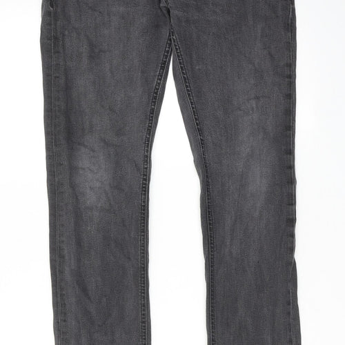 Kiomi Womens Grey Cotton Skinny Jeans Size 32 in L32 in Regular Zip