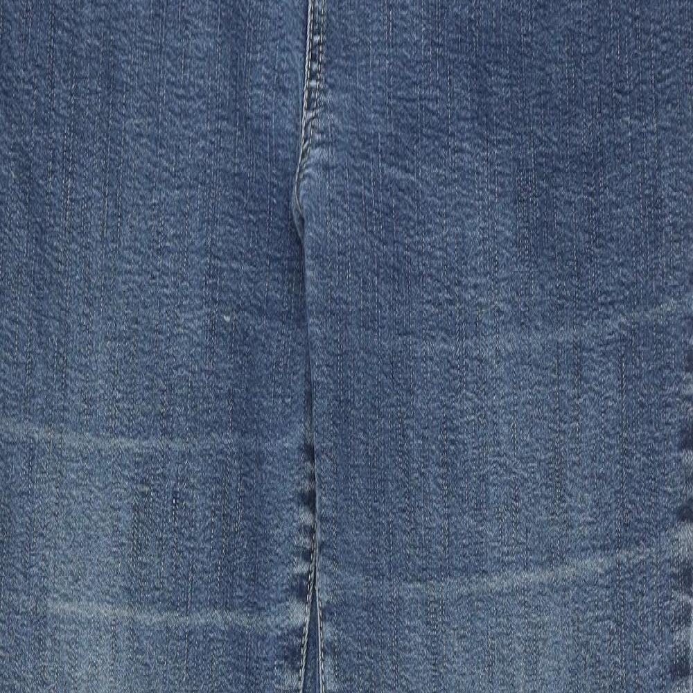 Per Una Womens Blue Cotton Skinny Jeans Size 14 Regular Zip