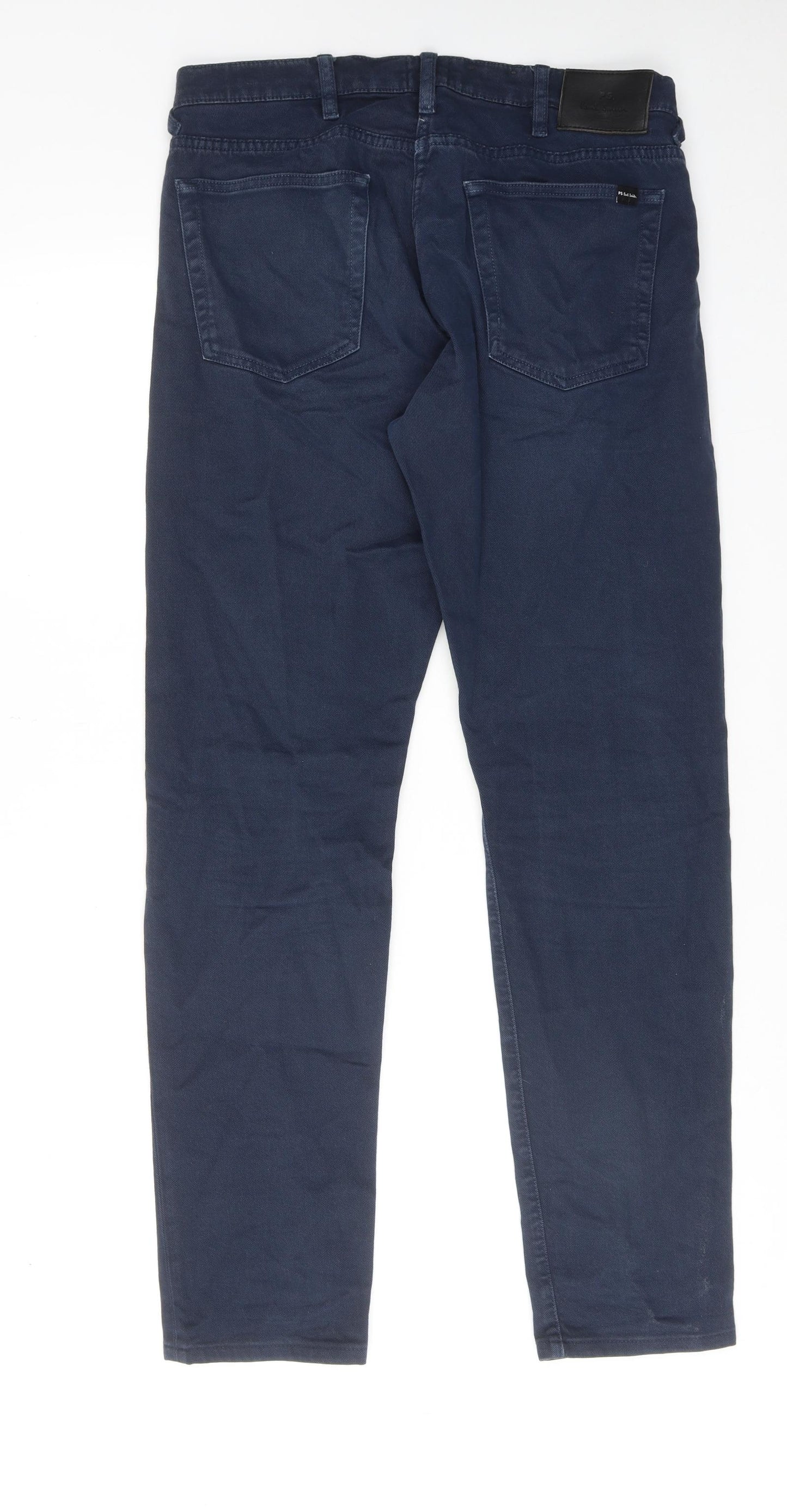 Paul Smith Mens Blue Cotton Skinny Jeans Size 32 in Regular Zip