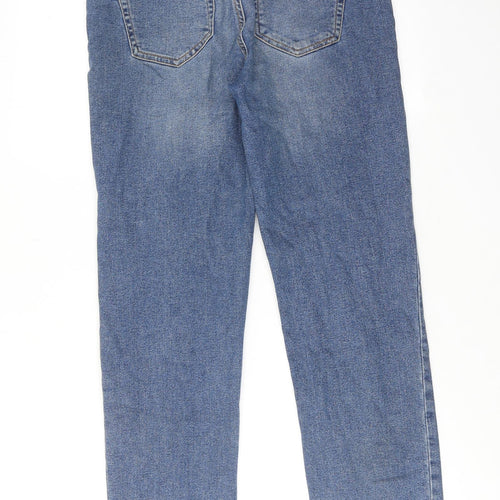 b.young Womens Blue Cotton Straight Jeans Size 27 in Regular Zip - Frayed Hem