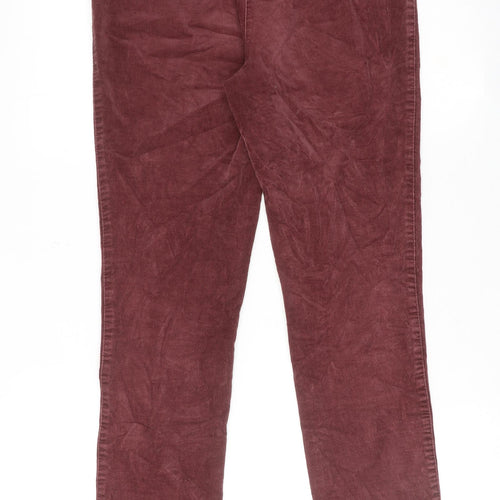 Classic Womens Brown Cotton Trousers Size 10 Regular