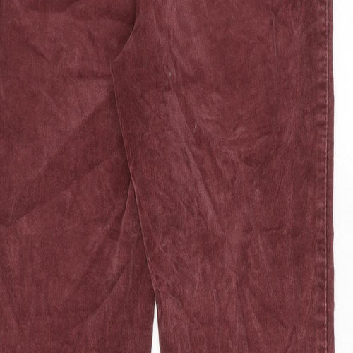 Classic Womens Brown Cotton Trousers Size 10 Regular
