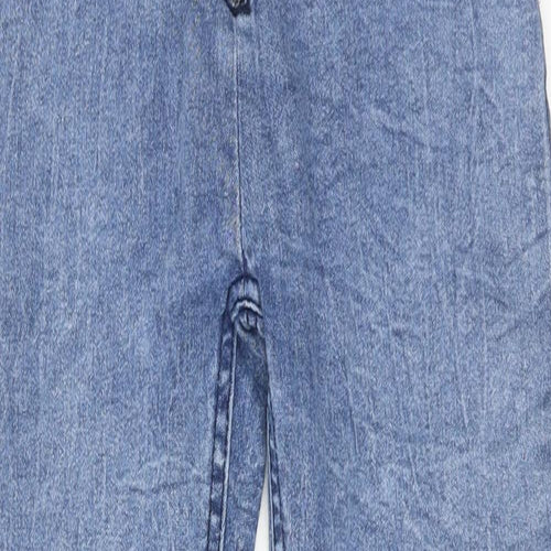 Pep&Co Girls Blue Cotton Skinny Jeans Size 11-12 Years Regular Zip