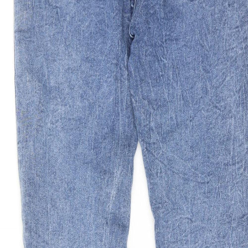 Pep&Co Girls Blue Cotton Skinny Jeans Size 11-12 Years Regular Zip