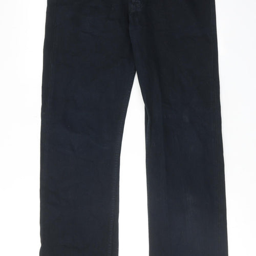 Levi's Mens Blue Cotton Straight Jeans Size 32 in L32 in Regular Button