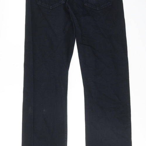 Levi's Mens Blue Cotton Straight Jeans Size 32 in L32 in Regular Button