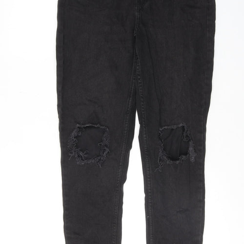 Denim & Co. Womens Black Cotton Skinny Jeans Size 10 Regular Zip