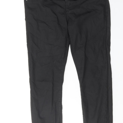 River Island Womens Black Cotton Skinny Jeans Size 14 Regular Button