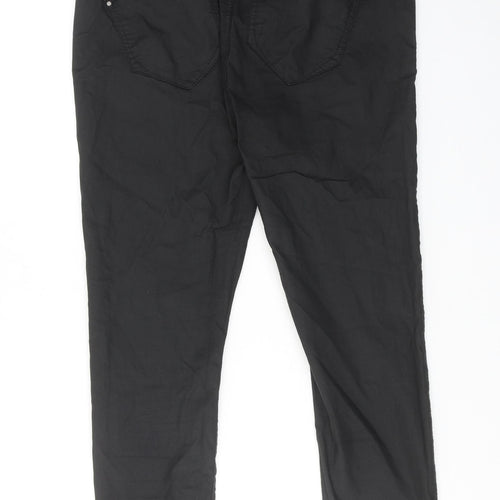 River Island Womens Black Cotton Skinny Jeans Size 14 Regular Button