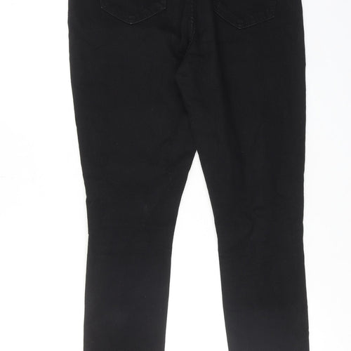 I SAW IT FIRST Womens Black Cotton Skinny Jeans Size 10 Regular Zip