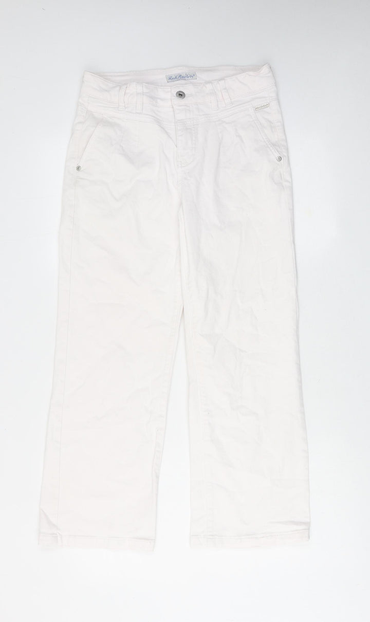 Red Button Womens Pink Cotton Bootcut Jeans Size 8 Regular Zip