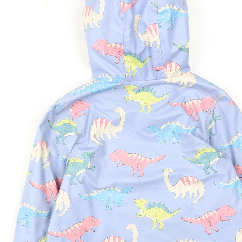 Marks and Spencer Girls Multicoloured Geometric Jacket Size 3-4 Years Zip - Dinosaur