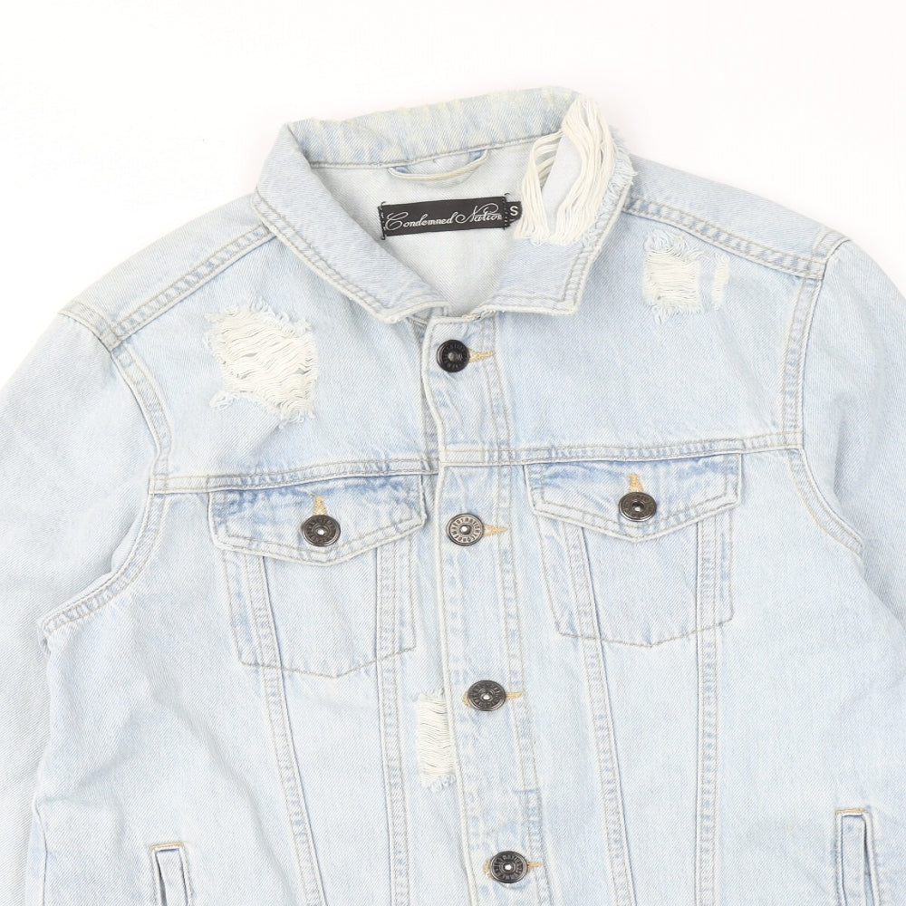 Condemned Nation Womens Blue Jacket Size S Button