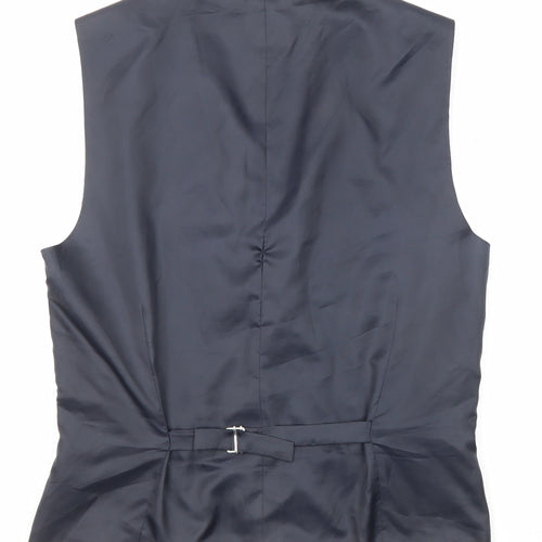 NEXT Mens Black Polyester Jacket Suit Waistcoat Size 38 Regular