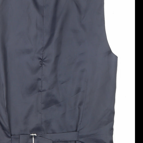 NEXT Mens Black Polyester Jacket Suit Waistcoat Size 38 Regular