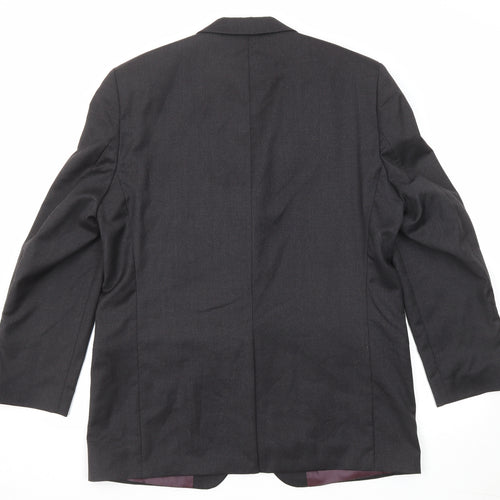 Angelico Mens Black Wool Jacket Suit Jacket Size 42 Regular