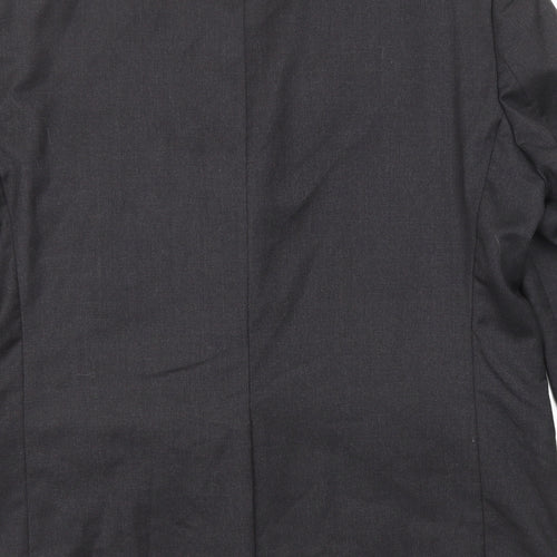 Angelico Mens Black Wool Jacket Suit Jacket Size 42 Regular