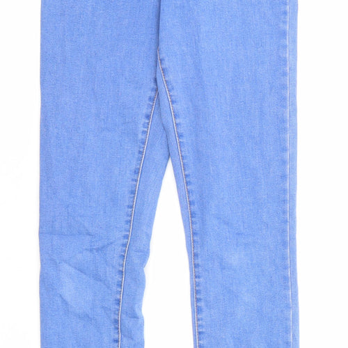 Denim & Co. Womens Blue Cotton Skinny Jeans Size 8 Regular Zip