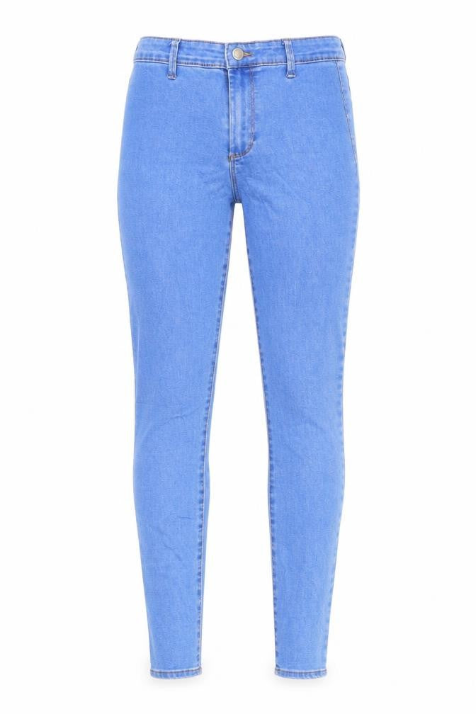 Denim & Co. Womens Blue Cotton Skinny Jeans Size 8 Regular Zip
