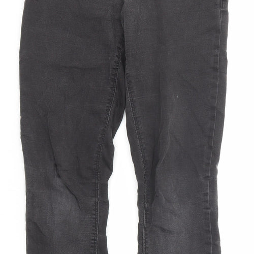 Dorothy Perkins Womens Grey Cotton Skinny Jeans Size 8 Regular Zip