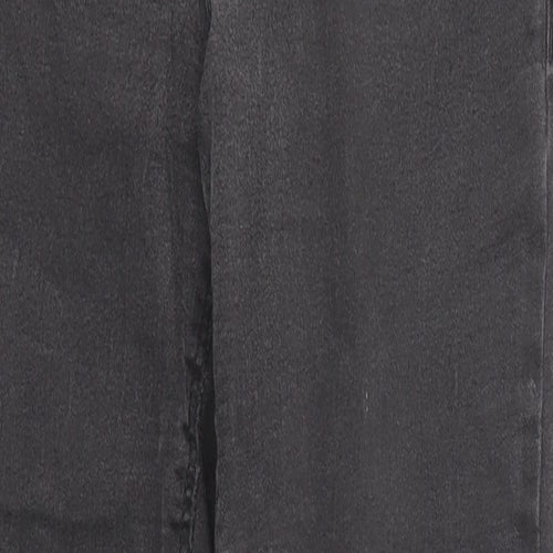 Dorothy Perkins Womens Grey Cotton Skinny Jeans Size 8 Regular Zip
