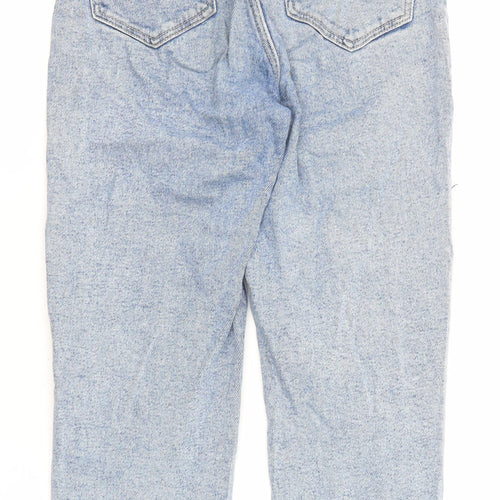 Stradivarius Womens Blue Cotton Tapered Jeans Size 10 Regular Zip
