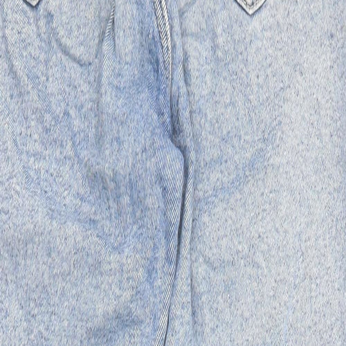 Stradivarius Womens Blue Cotton Tapered Jeans Size 10 Regular Zip