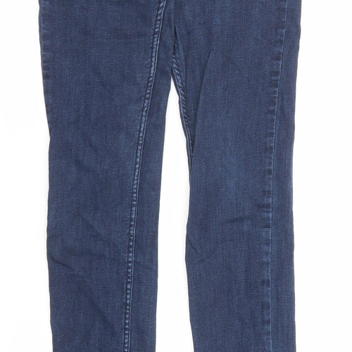 Zara Womens Blue Cotton Skinny Jeans Size 10 Regular Zip