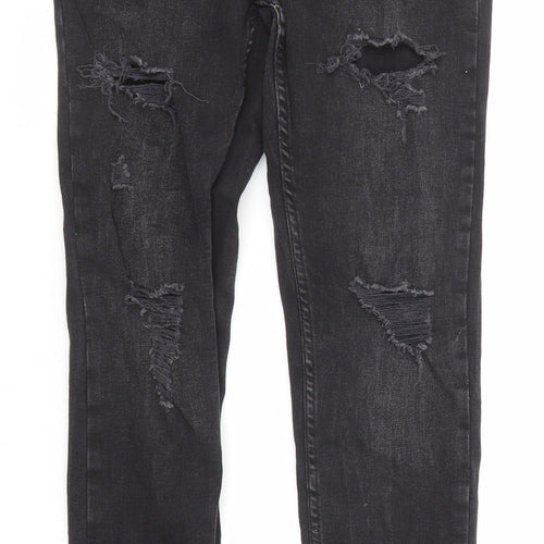 Denim & Co. Womens Black Cotton Skinny Jeans Size 8 Regular Zip