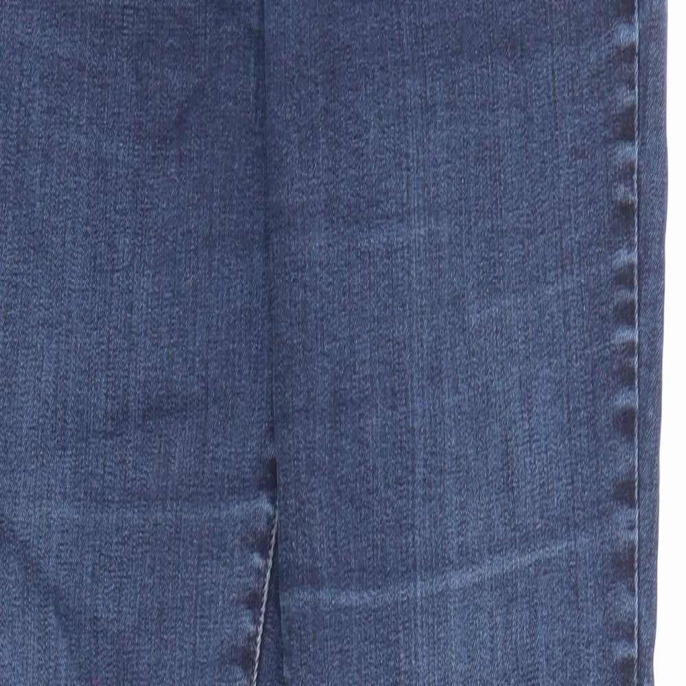 Levi's Womens Blue Cotton Straight Jeans Size 32 in Regular Zip