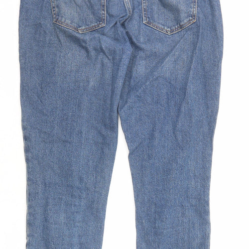 Gap Womens Blue Cotton Tapered Jeans Size 32 in Regular Zip
